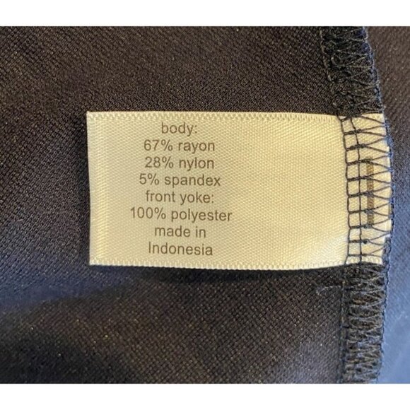 NWT Lane Bryant Blouse Sleeveless Sheer Peplum Navy Blue Size 26 28 New - Picture 5 of 5